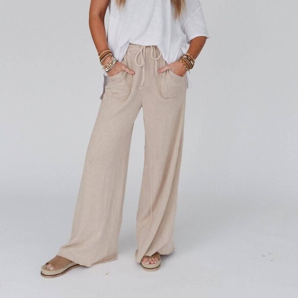 Three Bird Nest Pants - NEW! THREE BIRD NEST Relaxing Robin Wide Leg Pant Color New Taupe Size XL